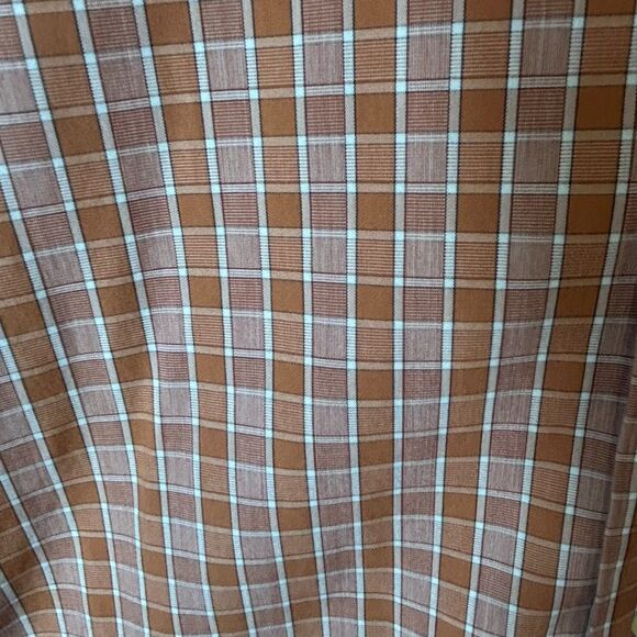 Vintage Marshall Fields Terracotta Check LS Button-Down Shirt Size 16.5 36-37 - Picture 6 of 10